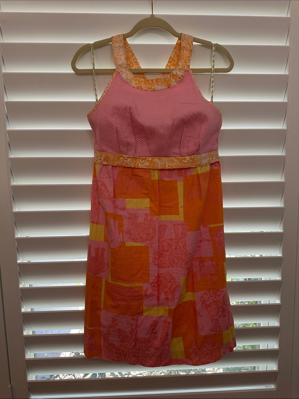 Lilly Pulitzer Jubilee Collection Hot Pink and Orange Printed Dress